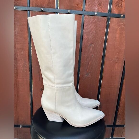 New GOLO women off White Vintage Calf West leather boots size 8 - Picture 4 of 7